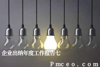 企业出纳年度工作报告七