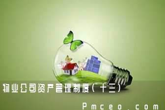 物业公司资产管理制度(十三)